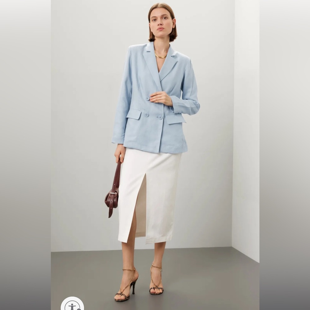 Rosetta Getty x RTR Blue Double Breasted Blazer - Picture 3 of 9